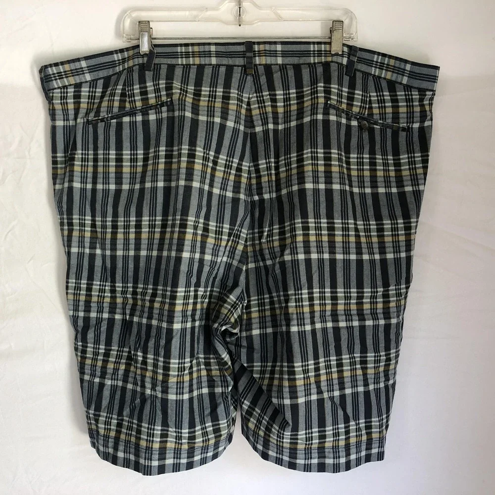 Polo Ralph Lauren Shorts Mens 48 Blue Madras Plaid Chino Cotton 11 Inseam Big